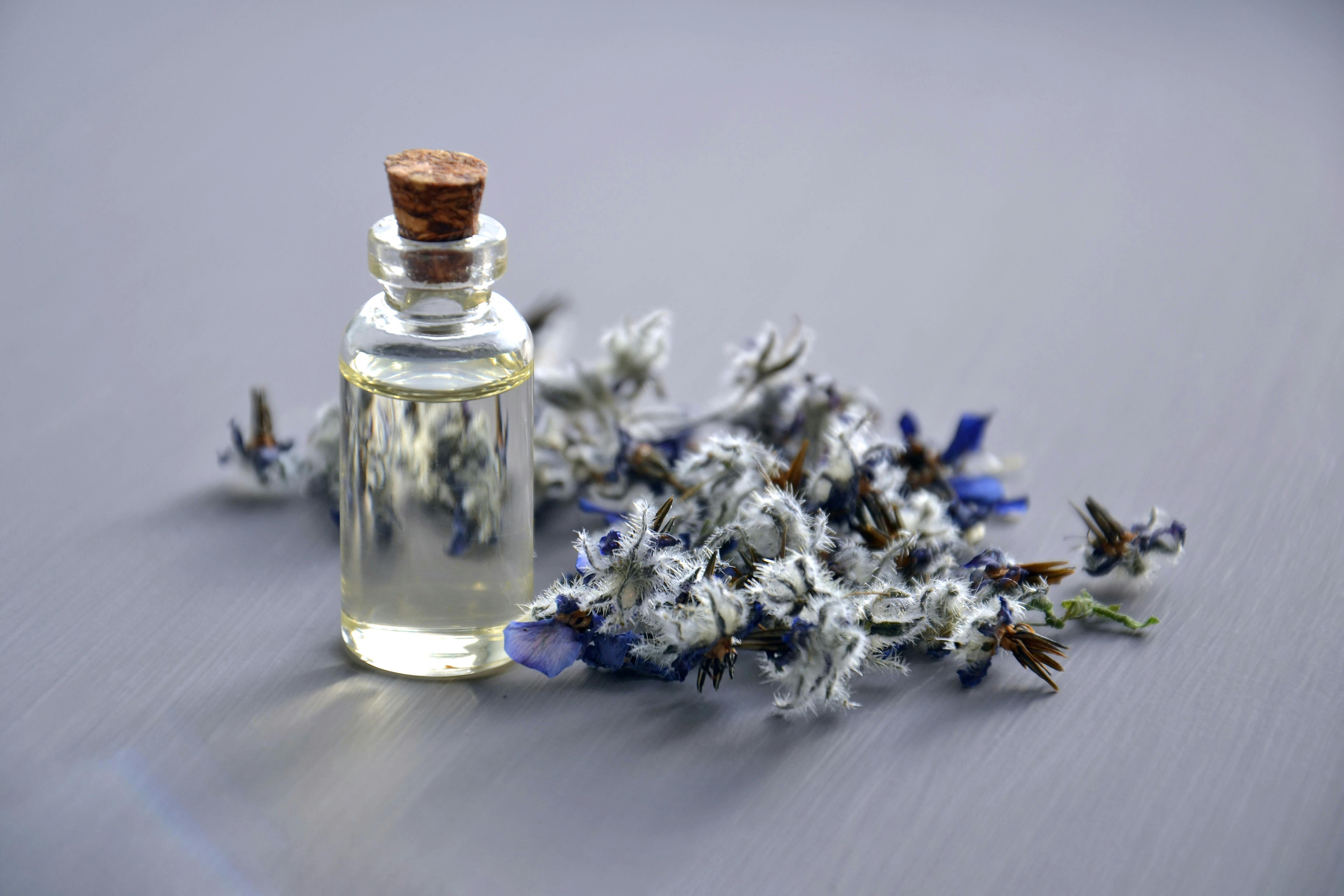 Selektives Fokusfoto Der Flasche Mit Korkdeckel